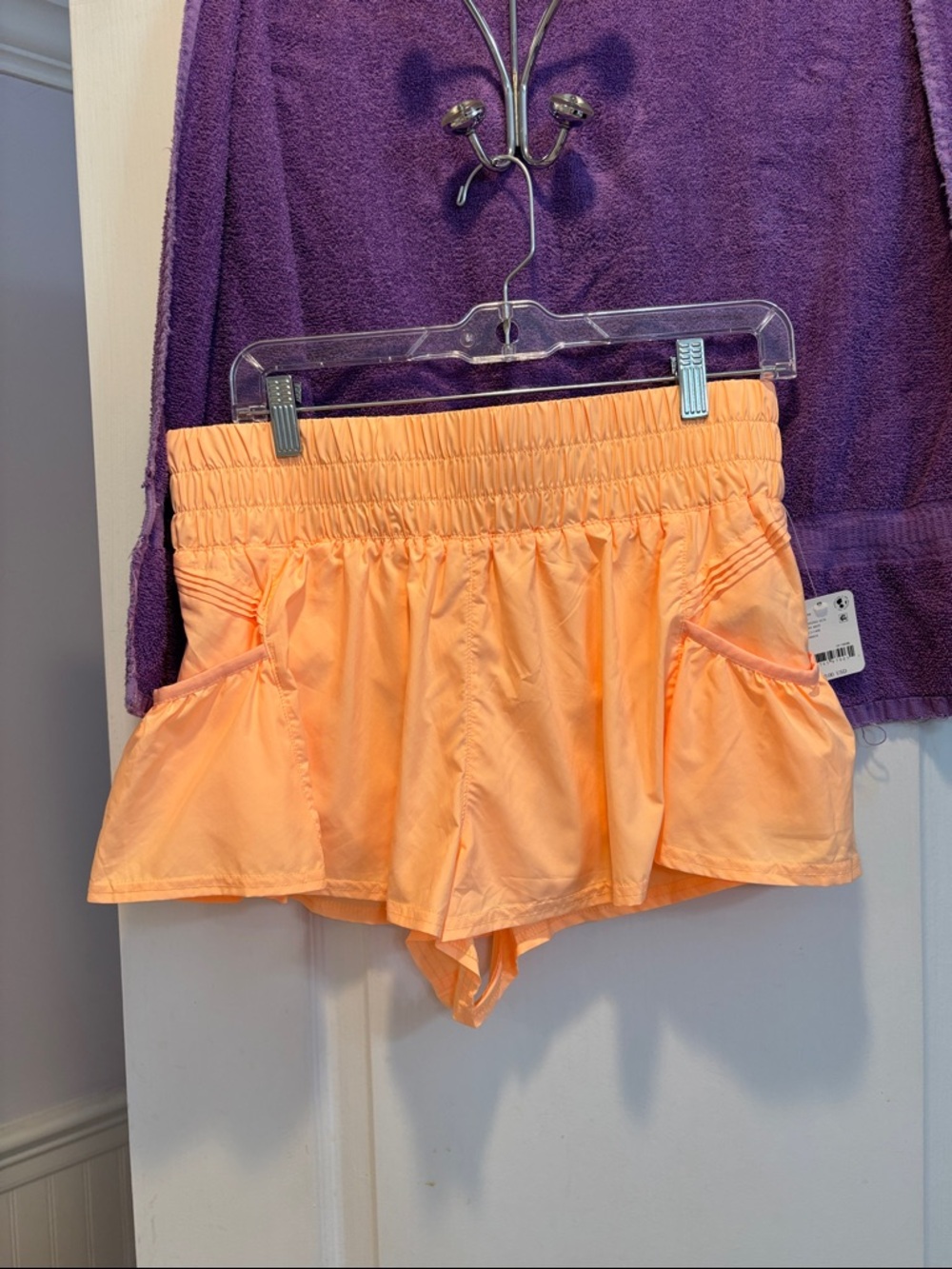 NWT FP Movement by Free People Peach Elastic-Waist Athletic Shorts